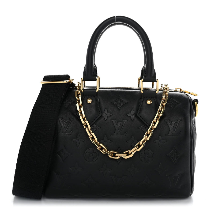 Louis Vuitton Lambskin Embossed Speedy
