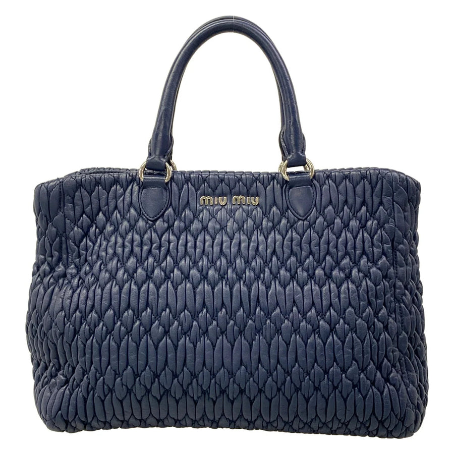 Miumiu Blue Leather Handbag