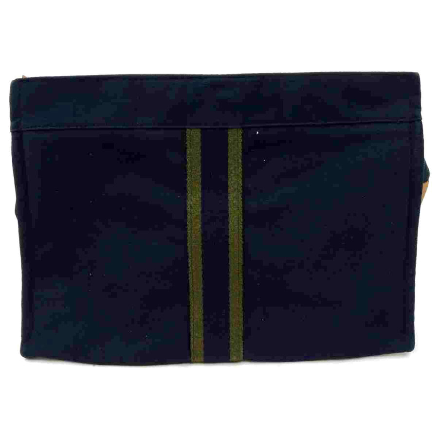 Pre-loved authentic Hermes Fourre-Tout Clutch Navy Blue sale at jebwa