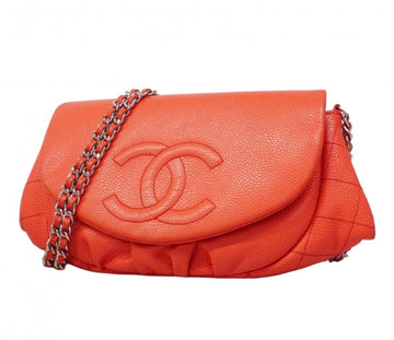 Chanel Half Moon Wallet On Chain Caviar