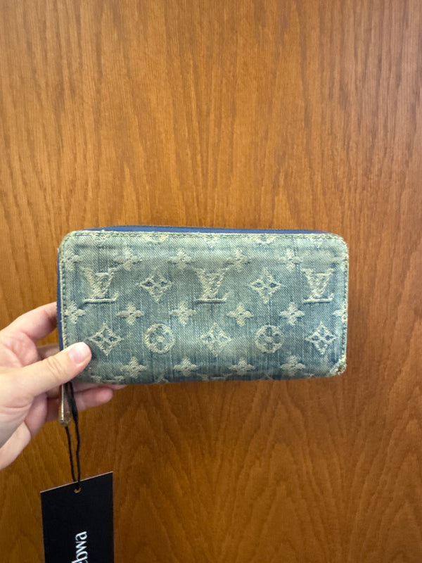 LV denim wallet