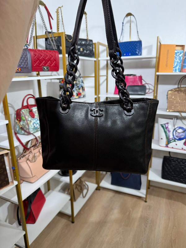 Chanel Cc Logo Wild Stitch Hand Tote Bag