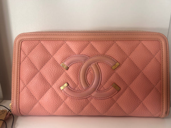 Chanel Filgree Pink Wallet