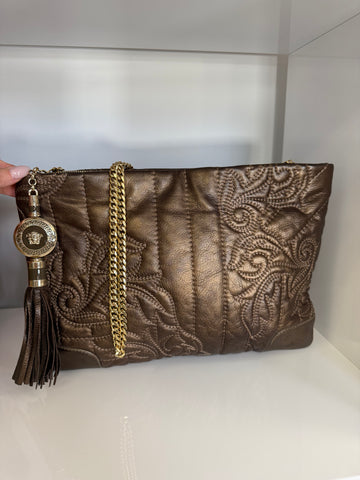 Versace Bronze Clutch Bag