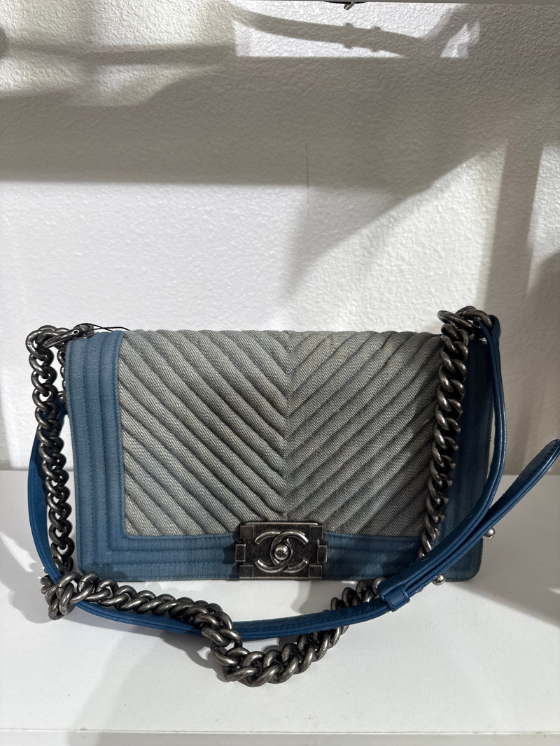 Chanel Boy Old Medium Denim