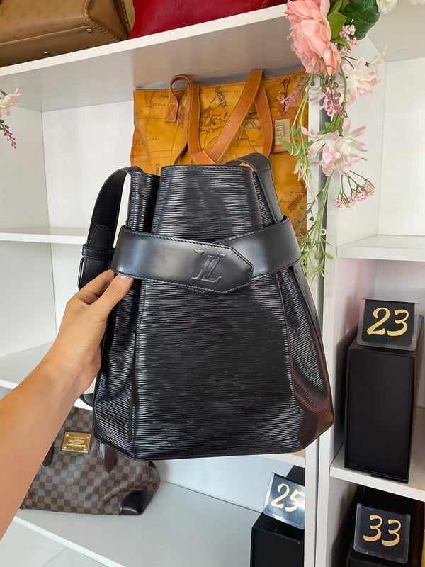 Louis Vuitton Black Epi Bucket Bag