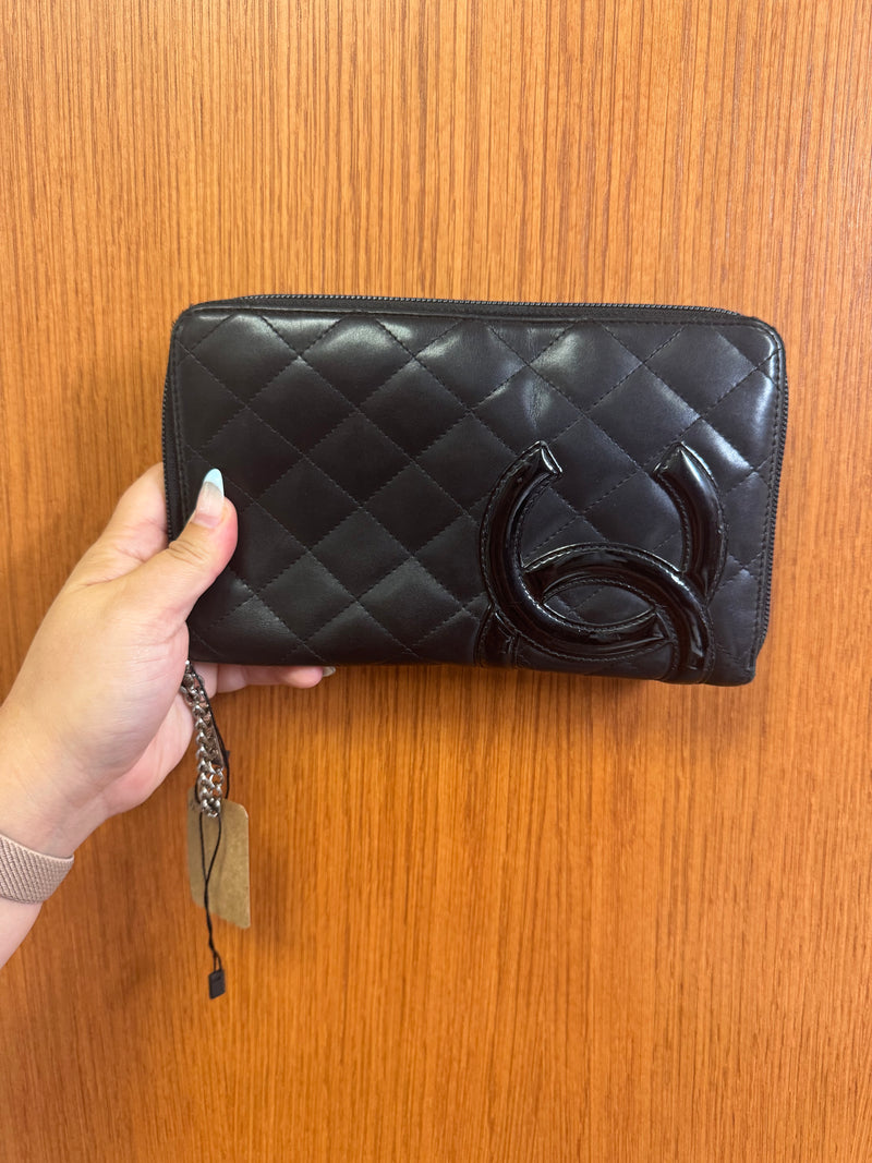 Chanel Quilted Zip Around Organizer