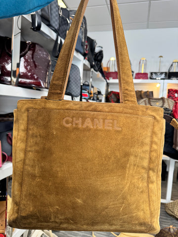Suede Chanel Tote