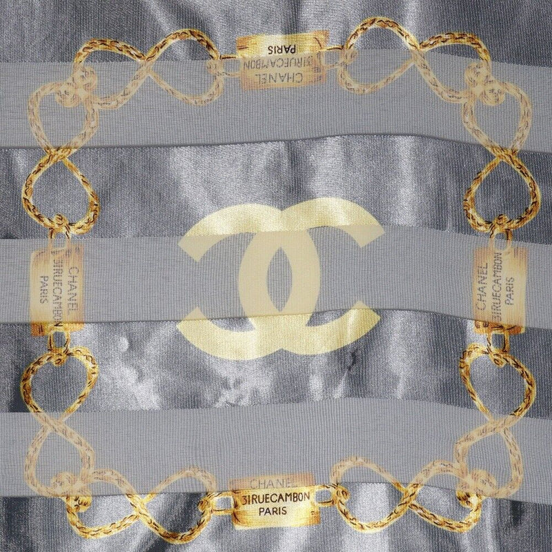 Chanel Chainpattern Scarf Chiffon