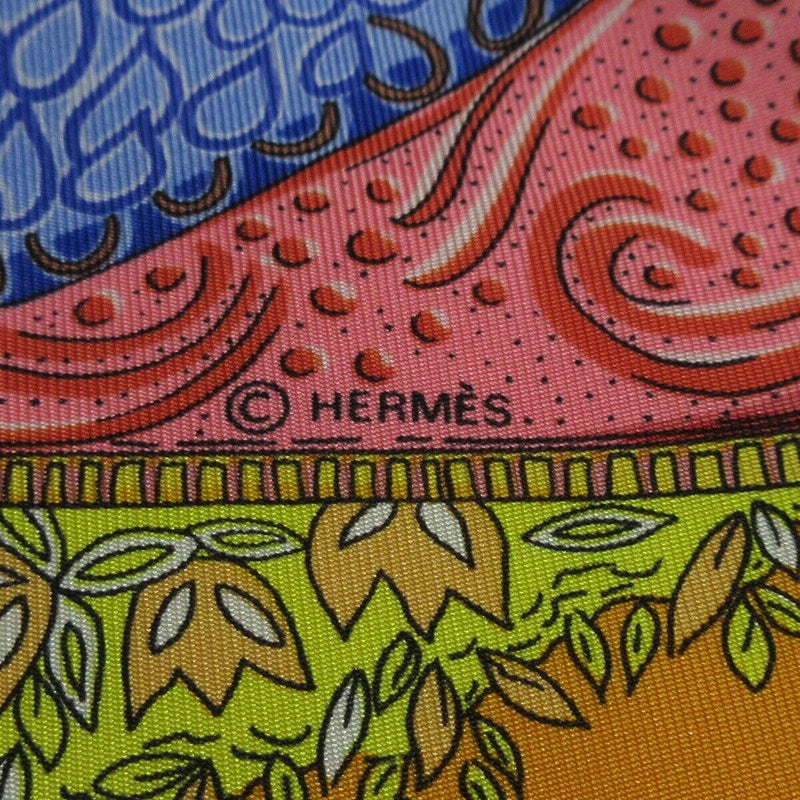 Hermes Carre 90 Orange Pink Multi