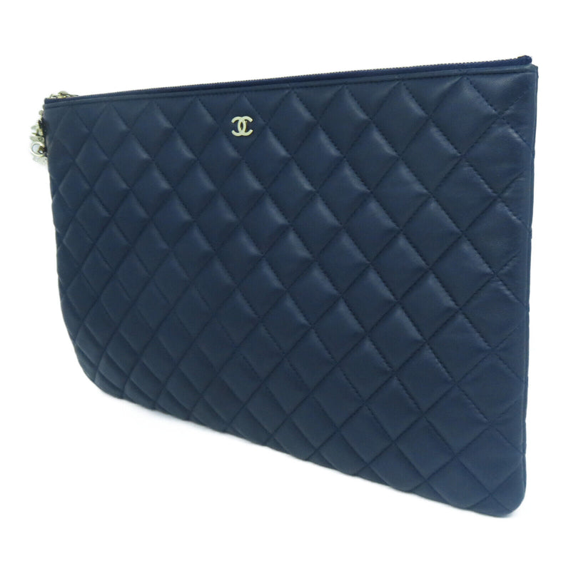 Chanel Quilted Cc Ghw Pouch/Clutch Taiga