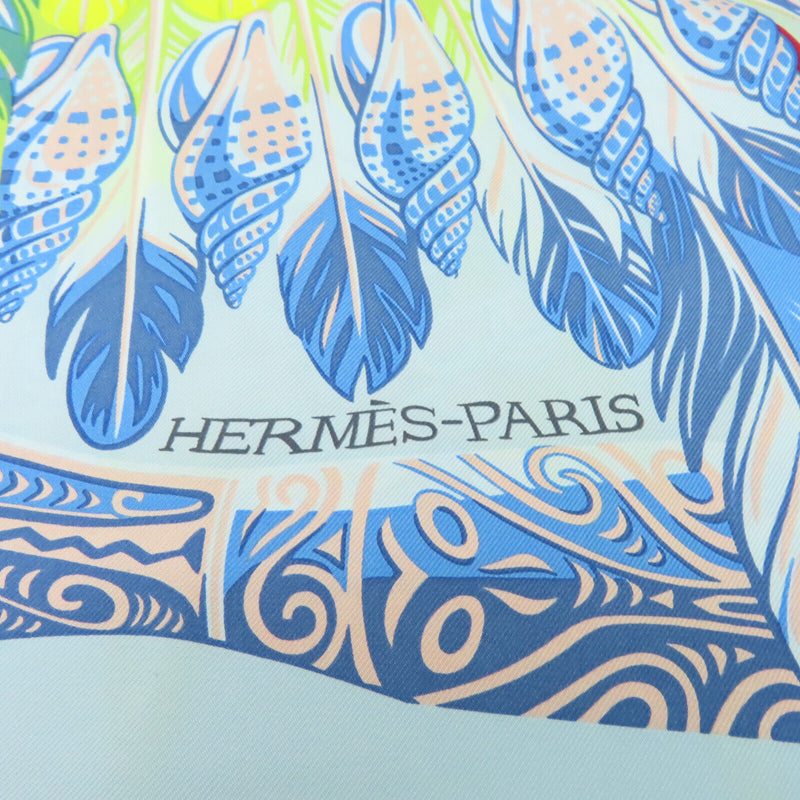 Hermes Scarf Scarves 90X90 Silk Blue