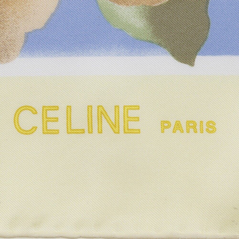 Celine Scarf Tropical Pattern Yellow /