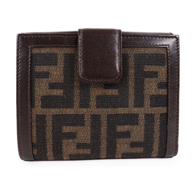 Fendi Zucca Wallet Brown Canvas/Calfskin