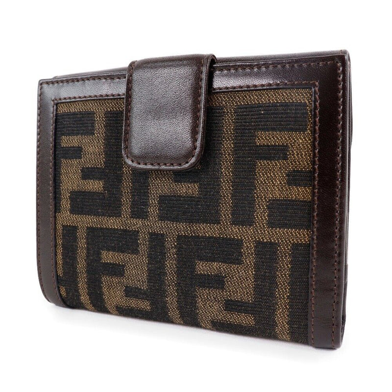 Fendi Zucca Wallet Brown Canvas/Calfskin