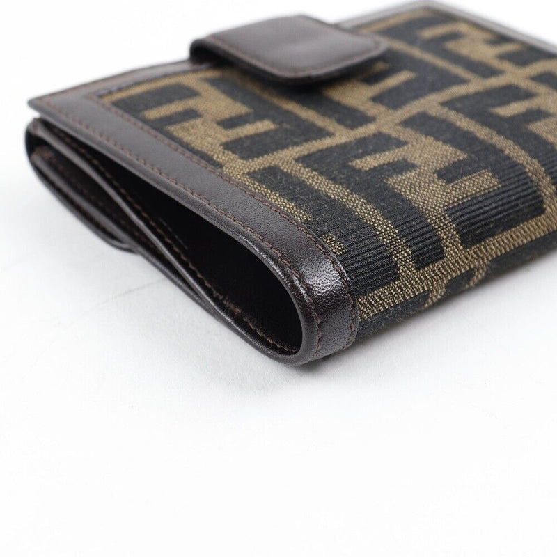 Fendi Zucca Wallet Brown Canvas/Calfskin