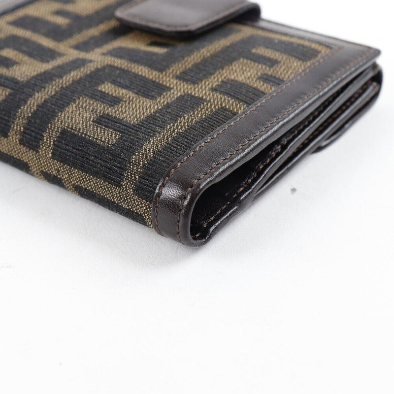 Fendi Zucca Wallet Brown Canvas/Calfskin