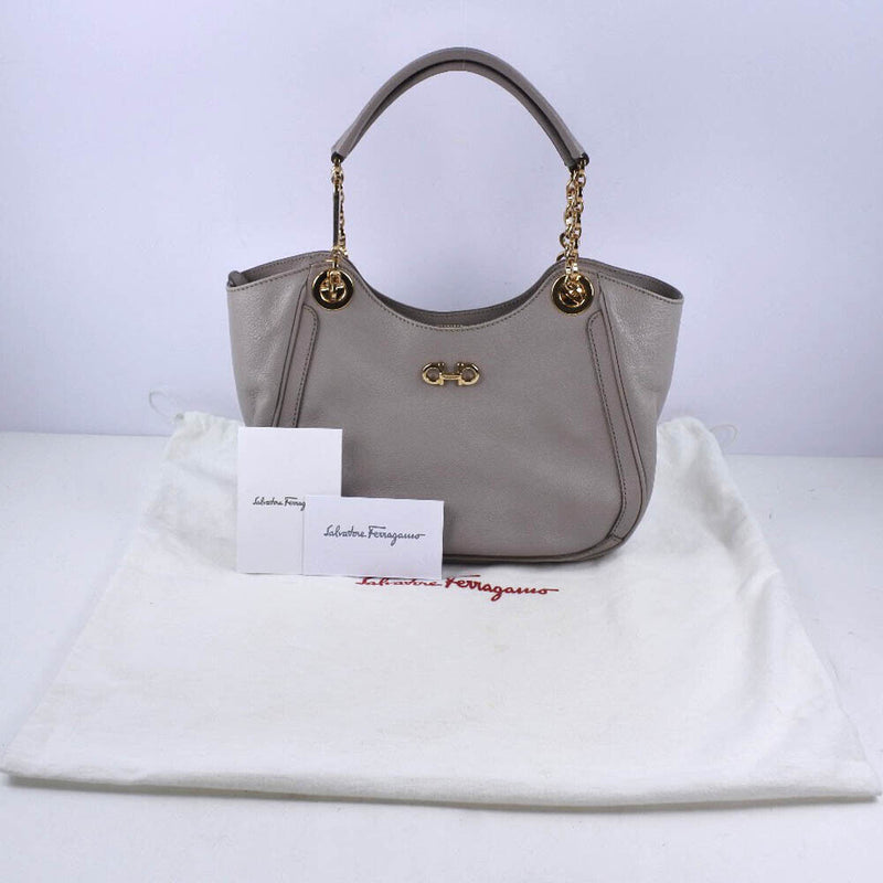 Salvatore Ferragamo Gancini Handbag Gray