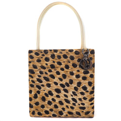 Dior Leopard Handbag Yellow/Black Canvas