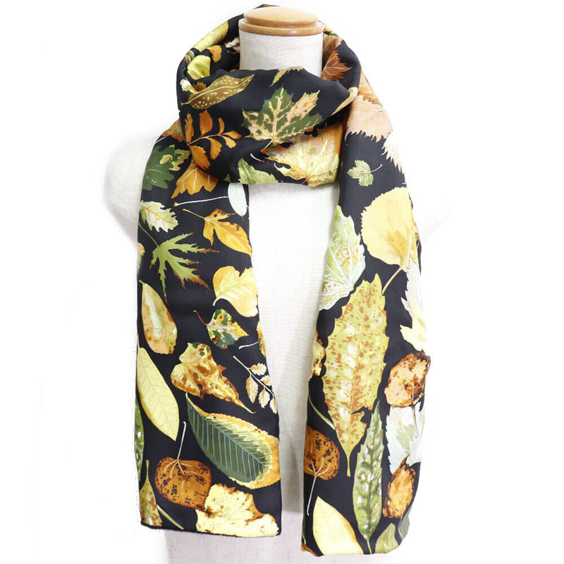 Hermes Fallen Leaf Pattern Shawl Scarf