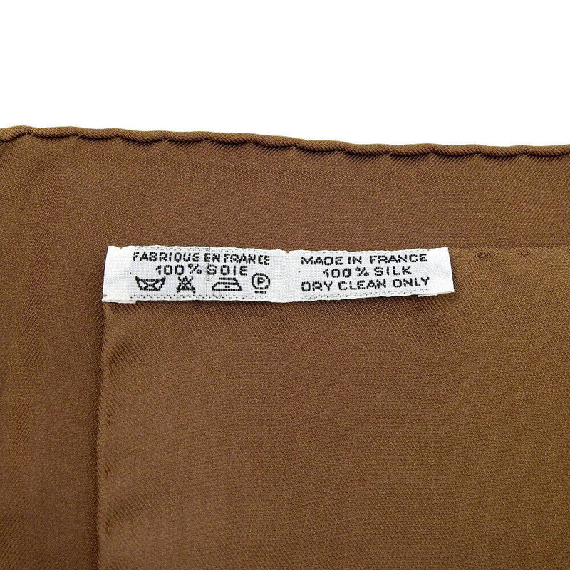 Hermes Egg Carre90 Scarf Brown / Beige