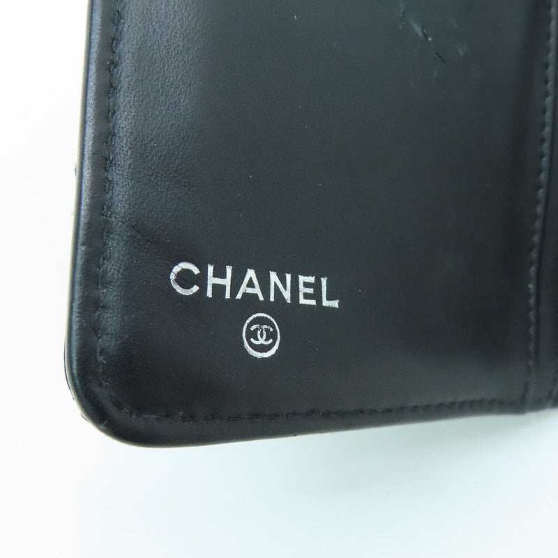 Chanel Quilted Cc Shw Long Wallet Patent