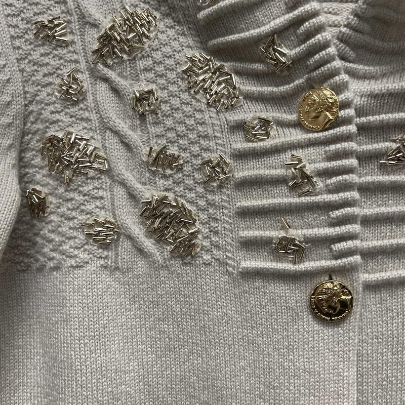 Chanel 16A Paris Rome Beaded Cardigan