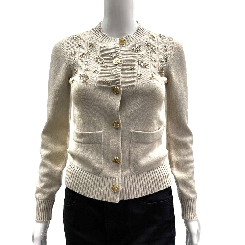 Chanel 16A Paris Rome Beaded Cardigan