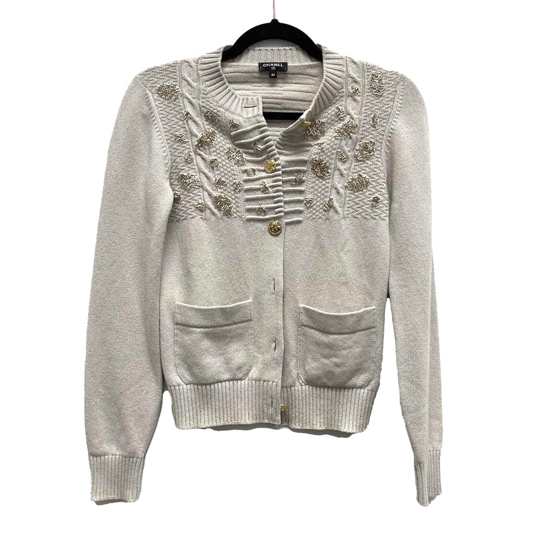 Chanel 16A Paris Rome Beaded Cardigan