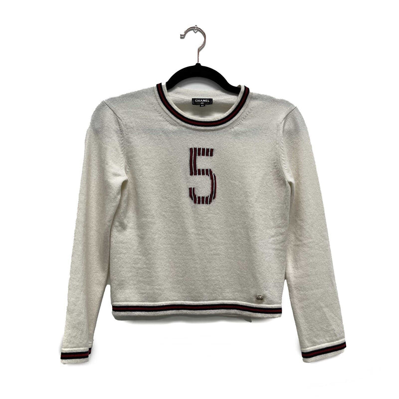 Chanel 19 No. 5 Logo Pullover Sweater