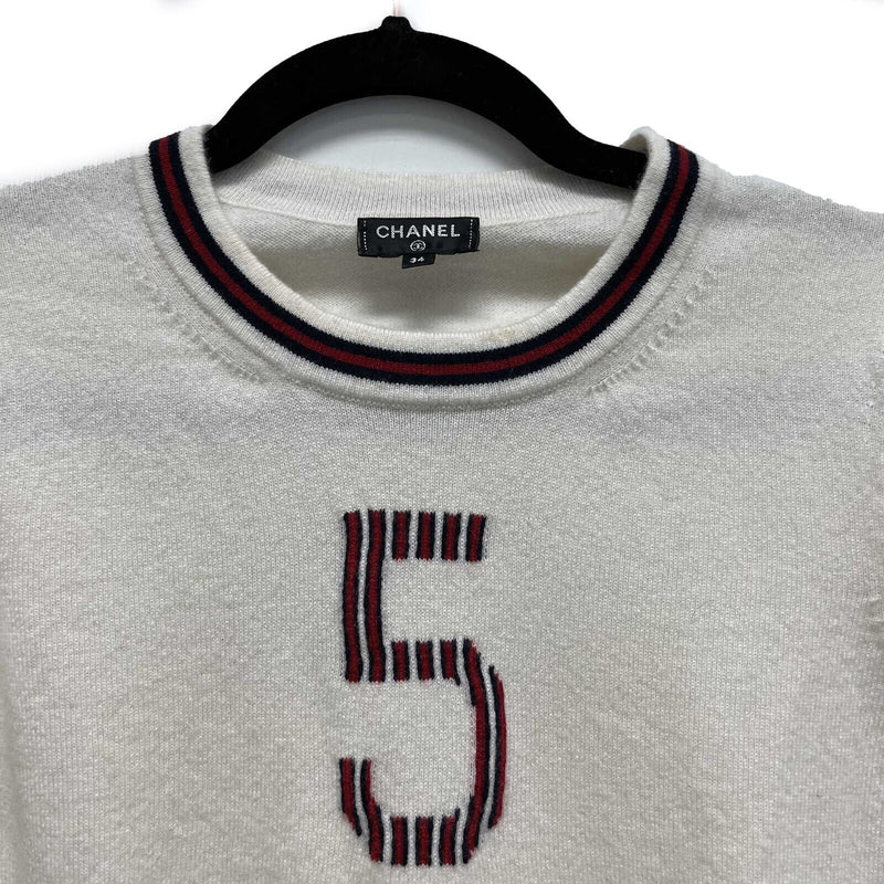 Chanel 19 No. 5 Logo Pullover Sweater