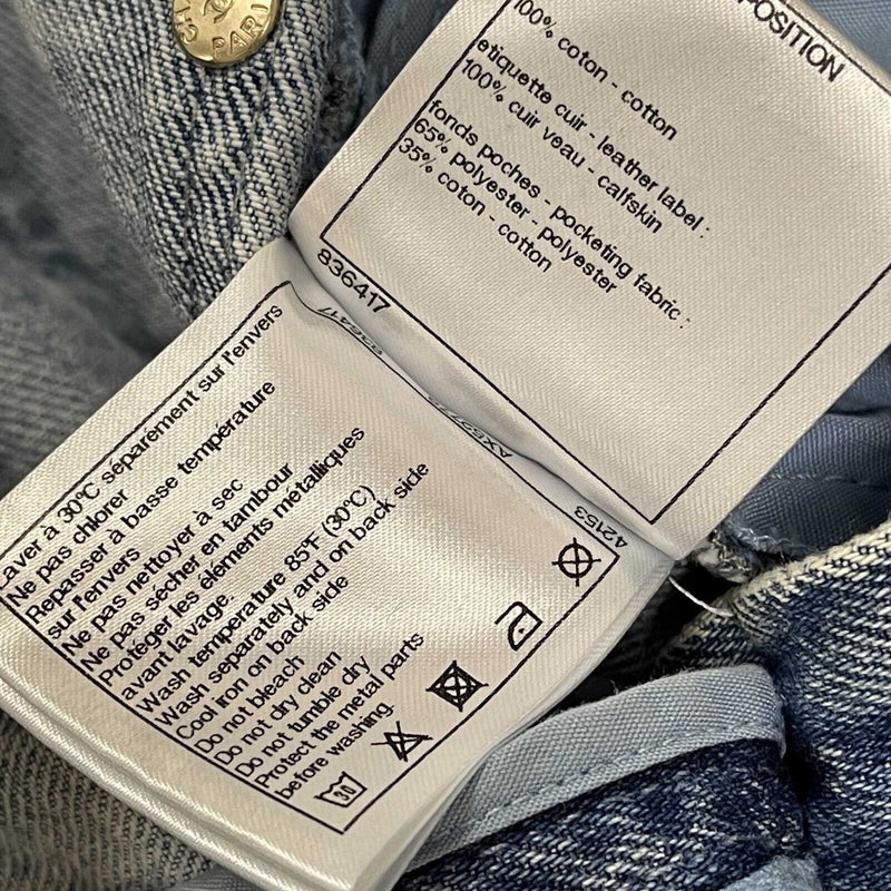 Chanel Excellent Mini Denim Jean Shorts
