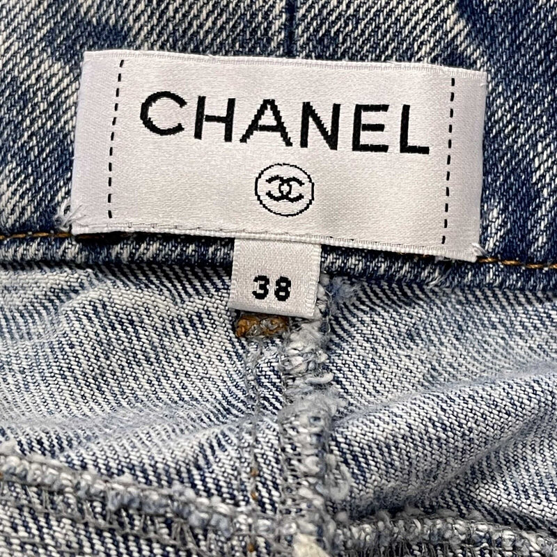 Chanel Excellent Mini Denim Jean Shorts