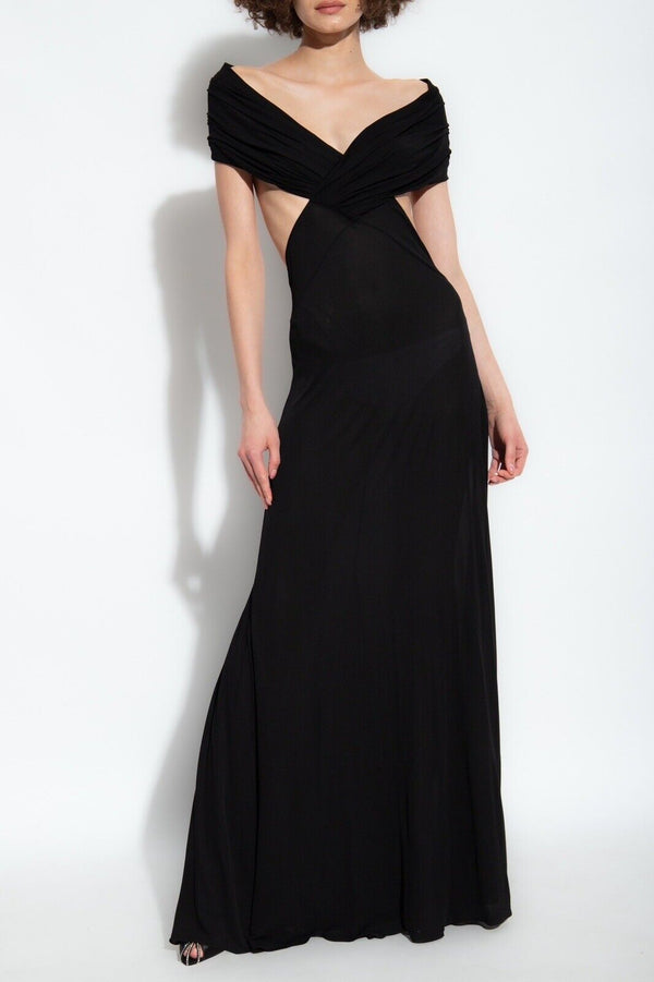 Saint Laurent Off Shoulder Gown Dress -