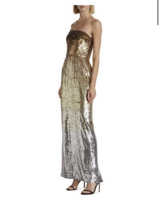 Oscar De La Renta Metallic Gold Sequins