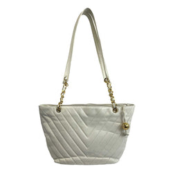 Chanel - Vintage White Leather Small