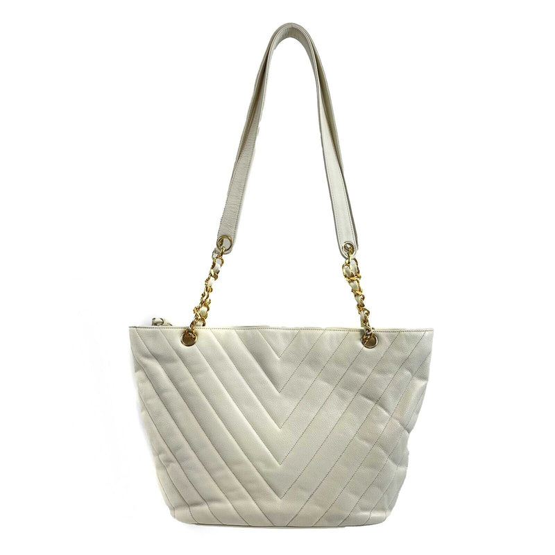 Chanel - Vintage White Leather Small