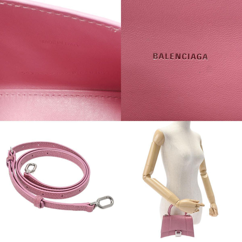 Balenciaga Hourglass Xs Pink Hand Bag
