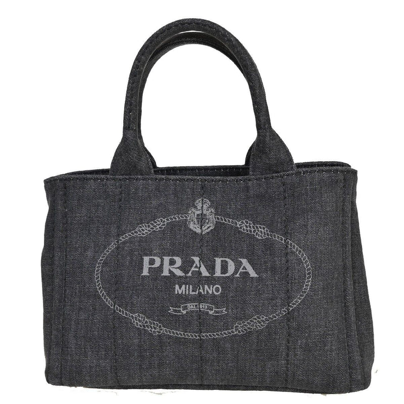 Prada Milano Logo Canapa Tote Hand Bag