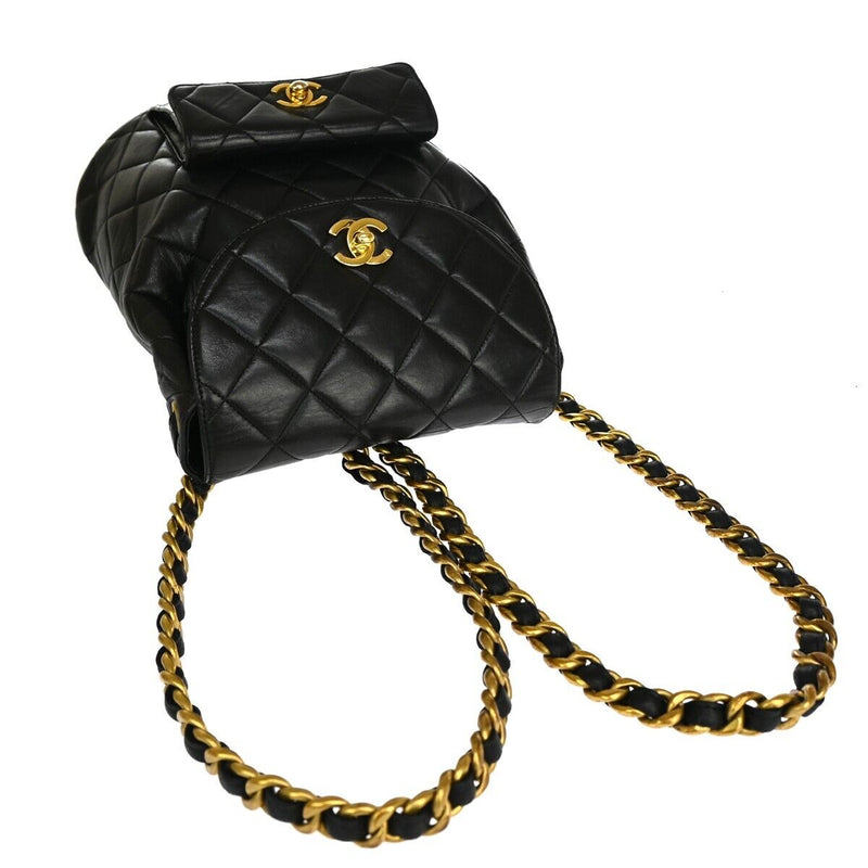 Chanel Cc Logo Matelasse Chain Backpack