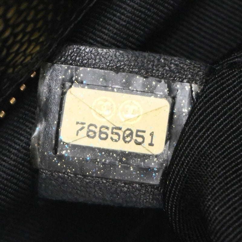 Chanel Cc Logo Chain Shoulder Bag Caviar