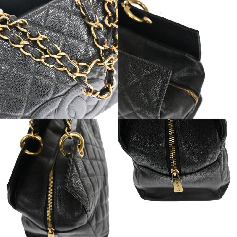 Chanel Cc Logo Chain Shoulder Bag Caviar