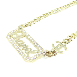 Chanel Cc Necklace Metal Pvc Gold Tone