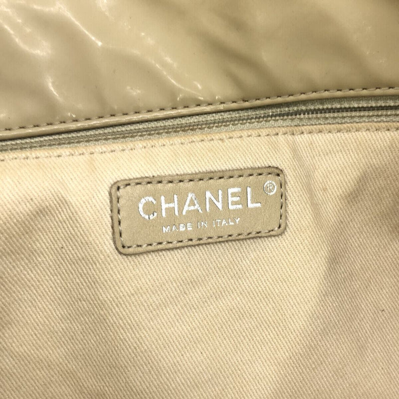Chanel Matelasse Beige Pvc Tote Bag