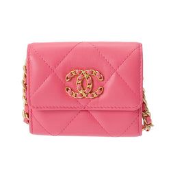 Chanel Matrasse 19 Flap Coin Pink