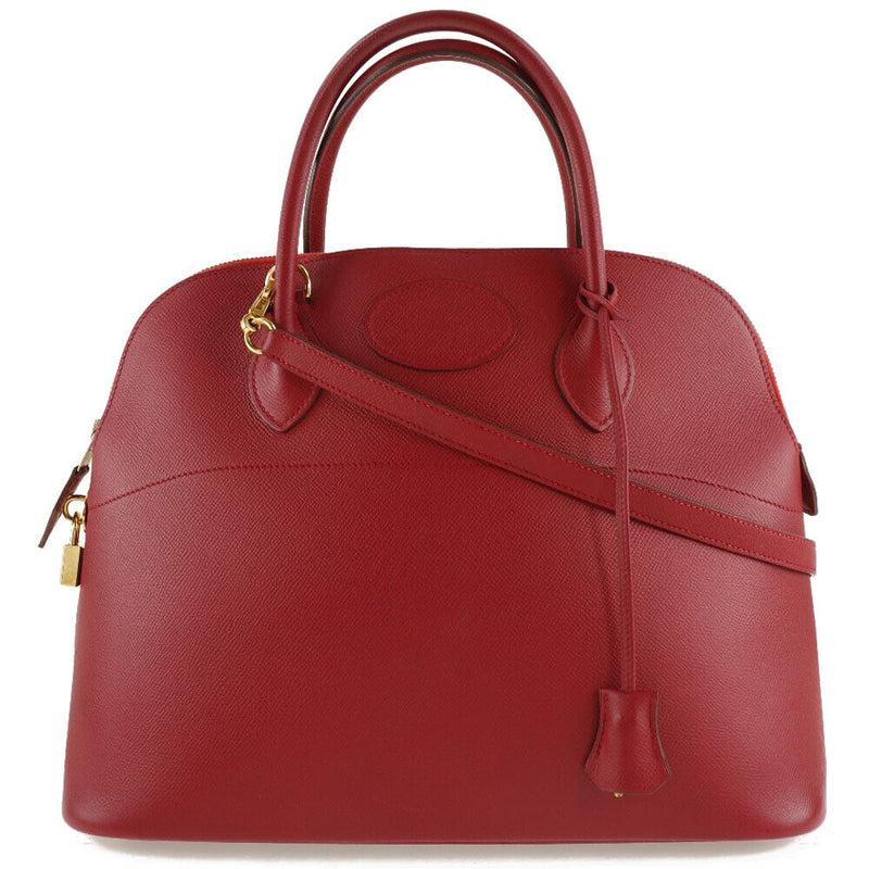 Hermes Bolide37 Handbag Red/Gold