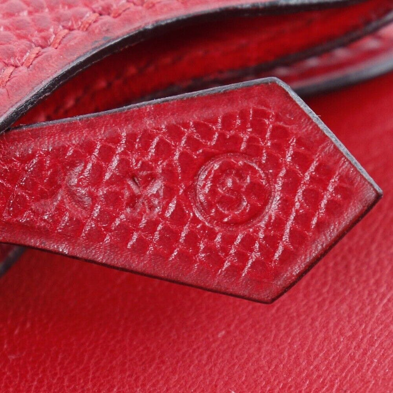 Hermes Vintage H Logo Clutch Bag Rouge