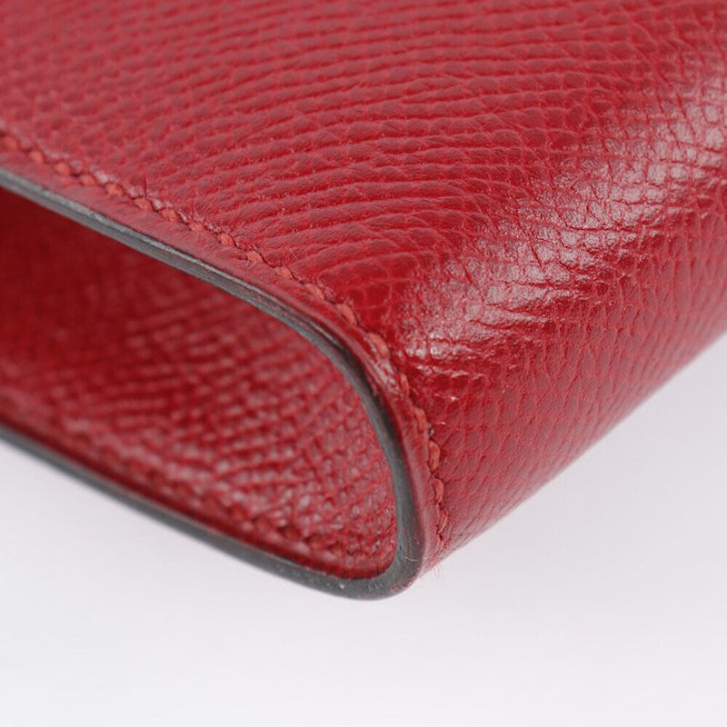 Hermes Vintage H Logo Clutch Bag Rouge