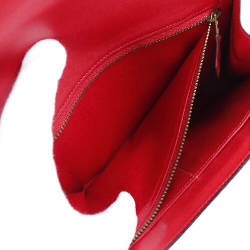 Hermes Vintage H Logo Clutch Bag Rouge