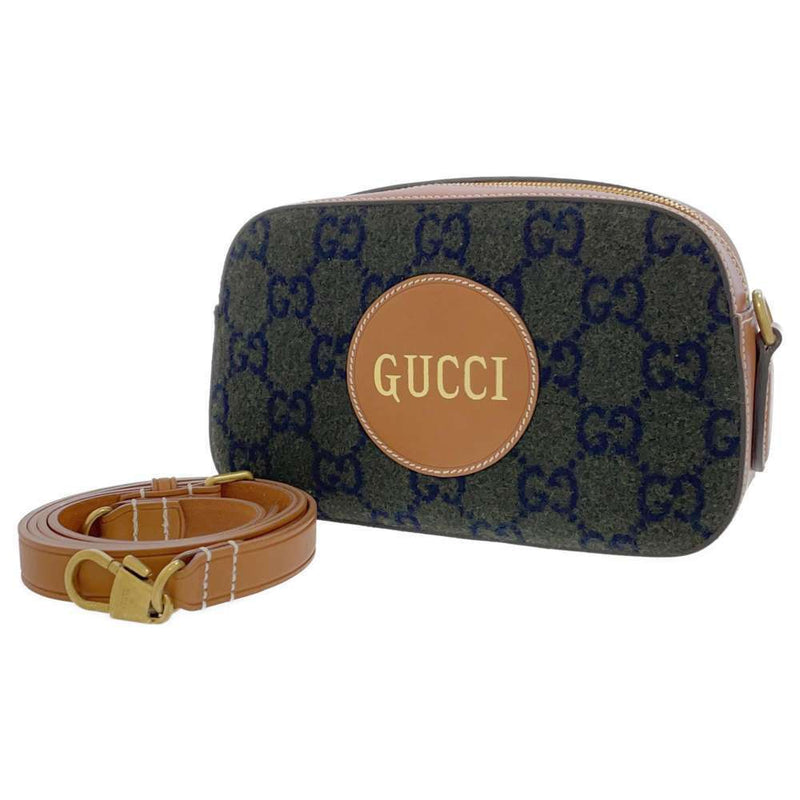 Gucci Script Logo Shoulder Bag Wool
